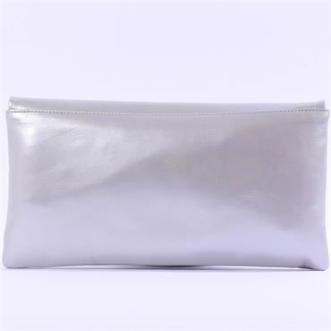 Le Babe Envelope Clutch Chain Handbag - Silver
