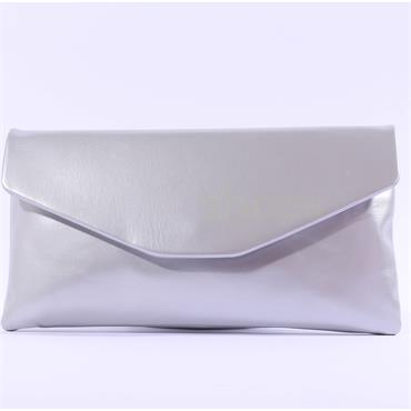 Le Babe Envelope Clutch Chain Handbag - Silver