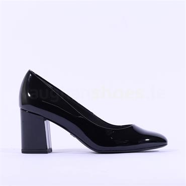 Tamaris Rosalyn Block High Heel - Black Patent