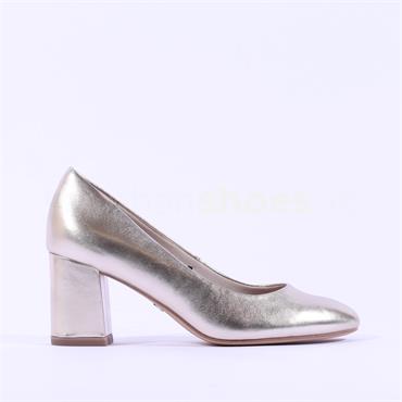 Tamaris Rosalyn Block High Heel - Light Gold