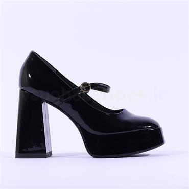 Tamaris Alysha Platform Mary Jane Heel - Black Patent