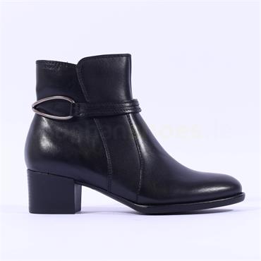 Tamaris Akaria Rope Strap Ankle Boot - Black Leather