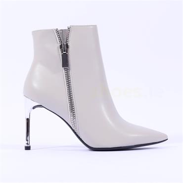 Tamaris Gabbe Side Zip High Heel Boot - Light Grey