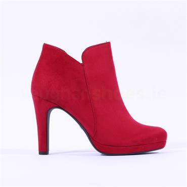 Tamaris Lycoris High Heel Ankle Boot - Red