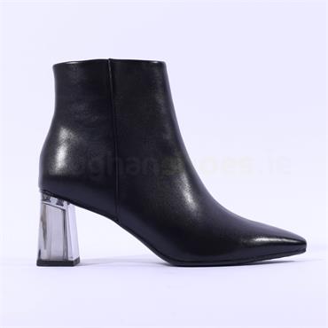 Tamaris Kennedy Clear Block Heel Boot - Black