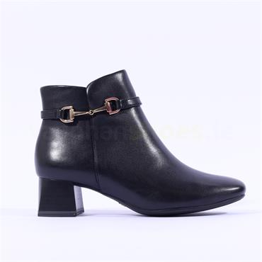 Tamaris Antonella Block Heel Link Boot - Black Gold