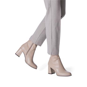 Tamaris Aspasia Block Heel Stretch Boot - Taupe