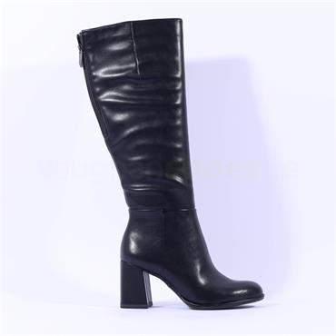 Tamaris Aspasia Block Heel Long Boot - Black