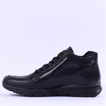 Ara Men Benjo GoreTex Side Zip Boot - Black Leather