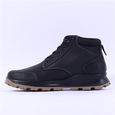 Ara Men Enrico GoreTex Lace Ankle Boot - Black Leather