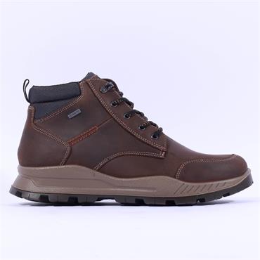 Ara Men Enrico GoreTex Lace Ankle Boot - Brown Leather
