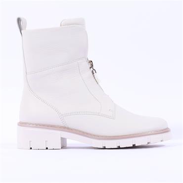 Ara Dover Zip Front Boot - Cream Leather