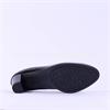 Ara Orly Round Toe Block Heel Court Shoe - Black Patent