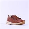 Ara Osaka Side Zip Lace Trainer - Cognac Leather