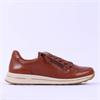 Ara Osaka Side Zip Lace Trainer - Cognac Leather