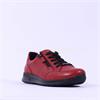 Ara Osaka Side Zip Lace Trainer - Red Leather