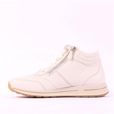 Ara Osaka Twin Zip Lace Boot - Cream Gold Leather