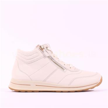 Ara Osaka Twin Zip Lace Boot - Cream Gold Leather