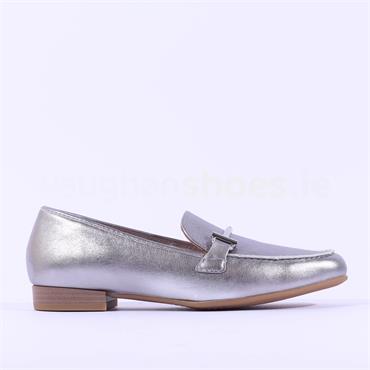 Ara Slip On Loafer With Buckle Kent - Silver Metallic