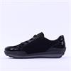 Ara Osaka Side Zip Ribbon Lace Trainer - Black Shimmer