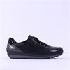 Ara Osaka Side Zip Ribbon Lace Trainer - Black Leather