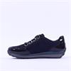 Ara Osaka Side Zip Ribbon Lace Trainer - Navy Shimmer