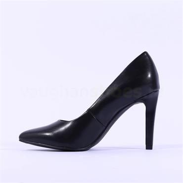 Marco Tozzi Metato Pointed Toe High Heel - Black Matte