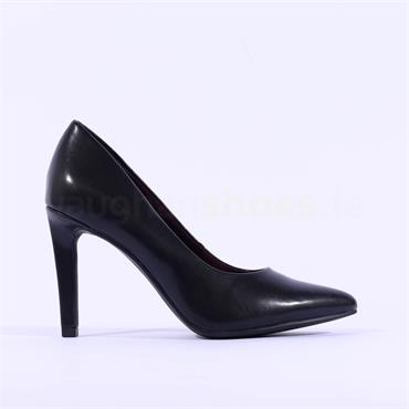 Marco Tozzi Metato Pointed Toe High Heel - Black Matte