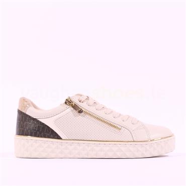 Marco Tozzi Ago Hex Sole Side Zip - Cream Combi