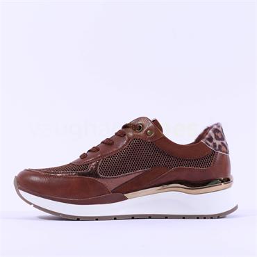 Marco Tozzi Bonallo Platform Trainer - Cognac Combi