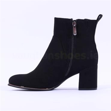 Marco Tozzi Delo Block Heel Ankle Boot - Black