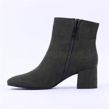 Marco Tozzi Vacco Block Heel Boot - Forest Green