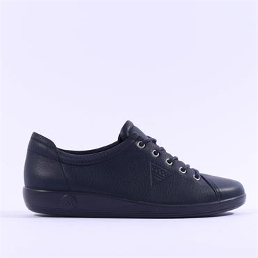 Ecco Women Soft 2.0 Laced - Navy Leather
