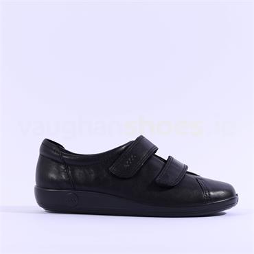 Ecco Women Soft 2.0 Velcro - Black Leather