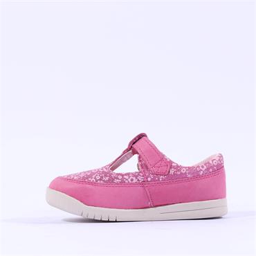 Clarks Kids Crazy Tale Fst (G Fit) - Hot Pink Leather