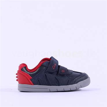 Clarks Boys Rex Play T (F Fit) - Navy Red