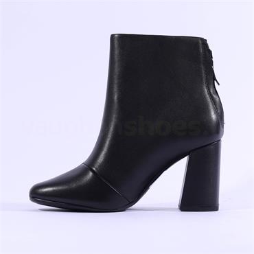 Clarks Ladies Sheer85 Zip Heel Boot - Black Leather