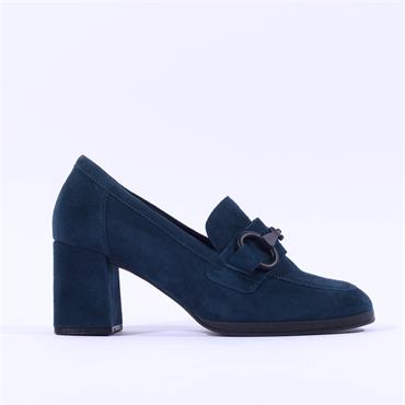 Gabor Poem Block Heel Link Loafer - Dark Teal