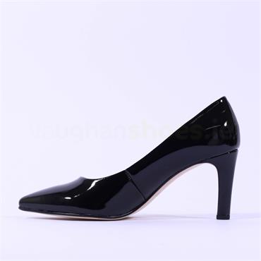 Gabor Dane Classic Pointed Toe High Heel - Black Patent