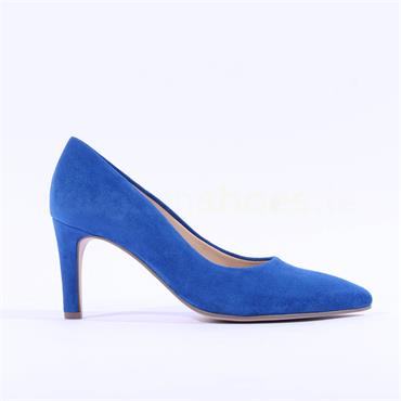 Gabor Dane Classic Pointed Toe High Heel - Blue Suede