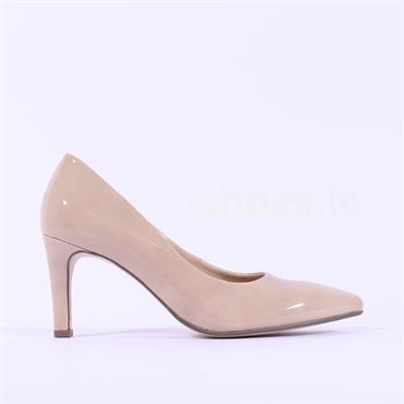 Gabor Dane Classic Pointed Toe High Heel - Nude Patent