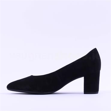 Gabor Zambo Classic Block High Heel - Black Suede