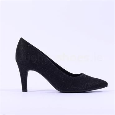 S.Oliver Vikki Pointed Toe High Heel - Black Glitter