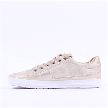 S.Oliver Regan Side Zip Casual Trainer - Champagne
