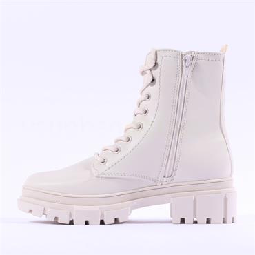 S.Oliver Jinny Laced Military Boot - Cream