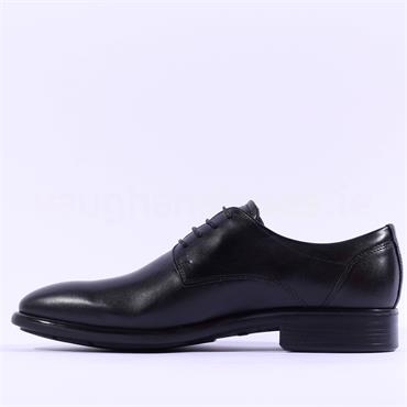 Ecco Men Citytray Laced Plain Toe Shoe - Black Leather