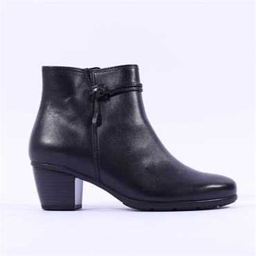 Gabor Ankle Boot String Detail Ela - Black Leather