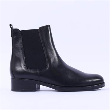 Gabor Adair Low Heel Chelsea Boot - Black Leather