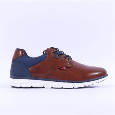 6th Sense Dolphin Laced Casual Shoe - Brown