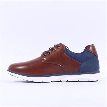 6th Sense Dolphin Laced Casual Shoe - Brown